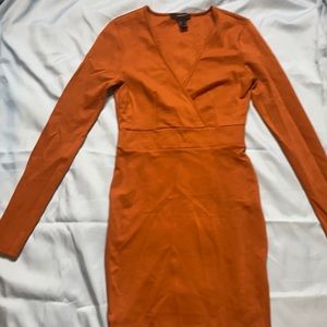 Long Sleeve Maroon Dress